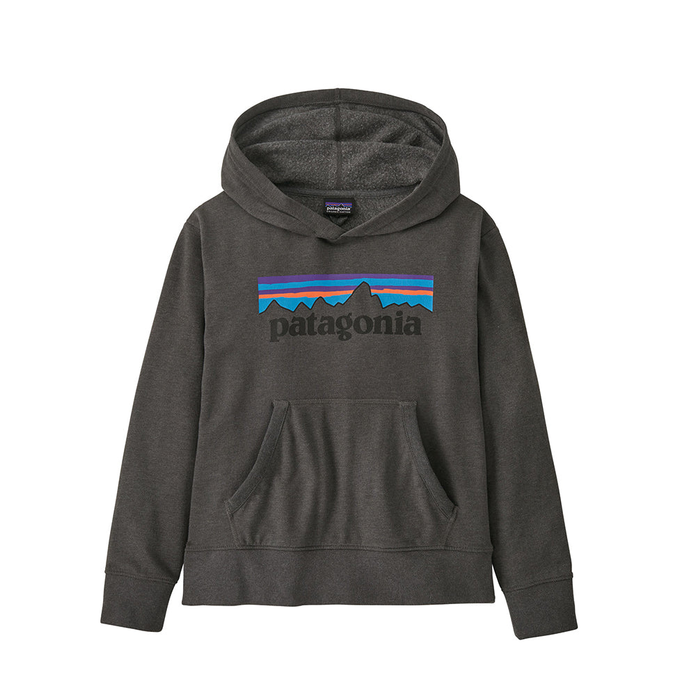 Patagonia Kids Lightweight Graphic Hoody P6 Forge Grey Little Adventure Shop