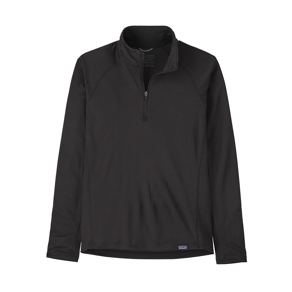 Patagonia Kids Capilene Midweight Zip Neck Thermal Top Black