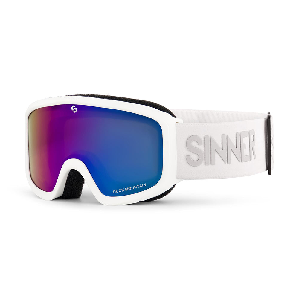 Sinner Duck Mountain Kids Ski Goggles 4 - 10 yrs (White)