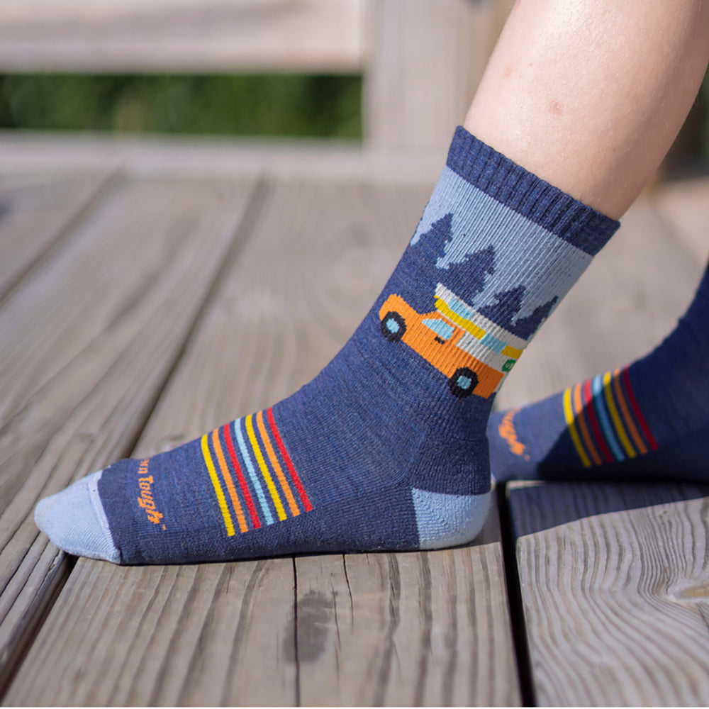 Darn Tough Kids Lightweight Crew Hiking Socks (Van Denim)