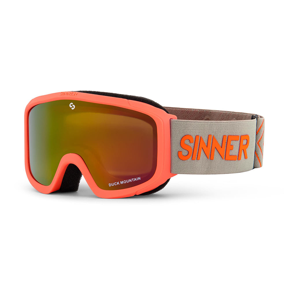 Sinner Duck Mountain Kids Ski Goggles 4 - 10 yrs (Orange)