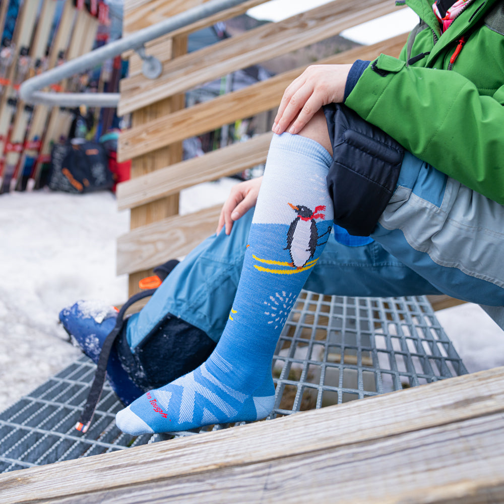 Darn Tough Kids Midweight Ski Socks (Stellar Penguin)