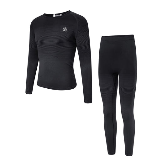 Dare2B Kids' Pow II Baselayer Set (Black)