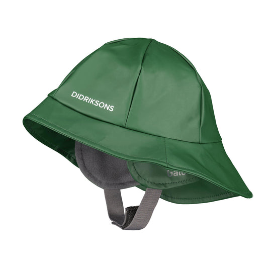 Didriksons Kids Southwest PU Rain Hat (Pine Green)