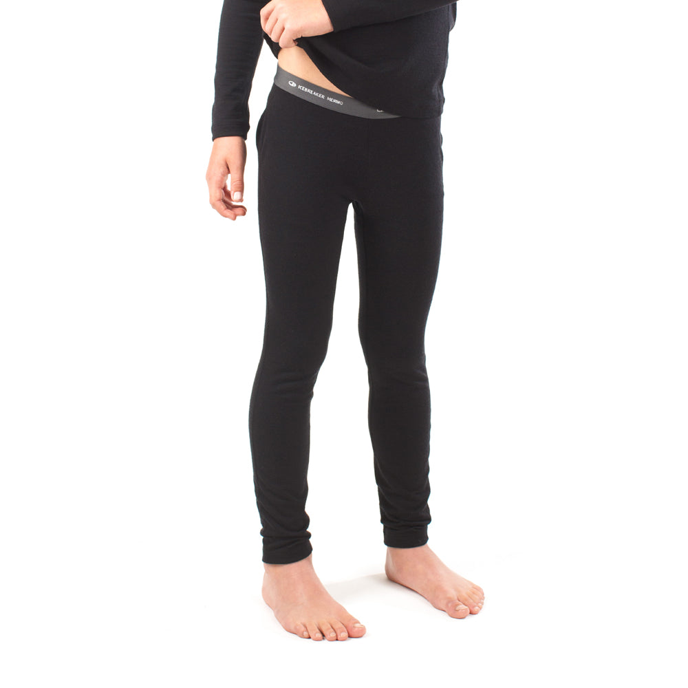 Icebreaker Kids 200 Oasis Merino Thermal Bottoms (Black)