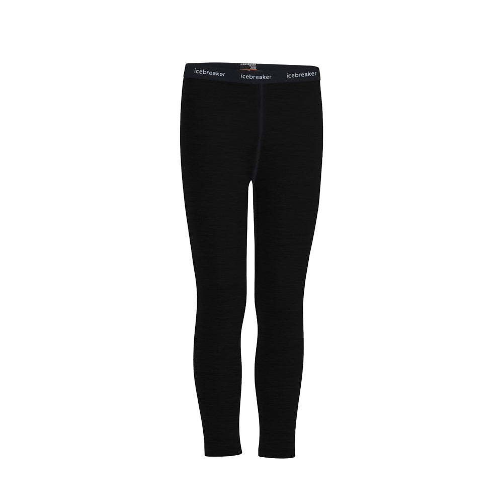 Icebreaker Kids 200 Oasis Merino Thermal Bottoms (Black)