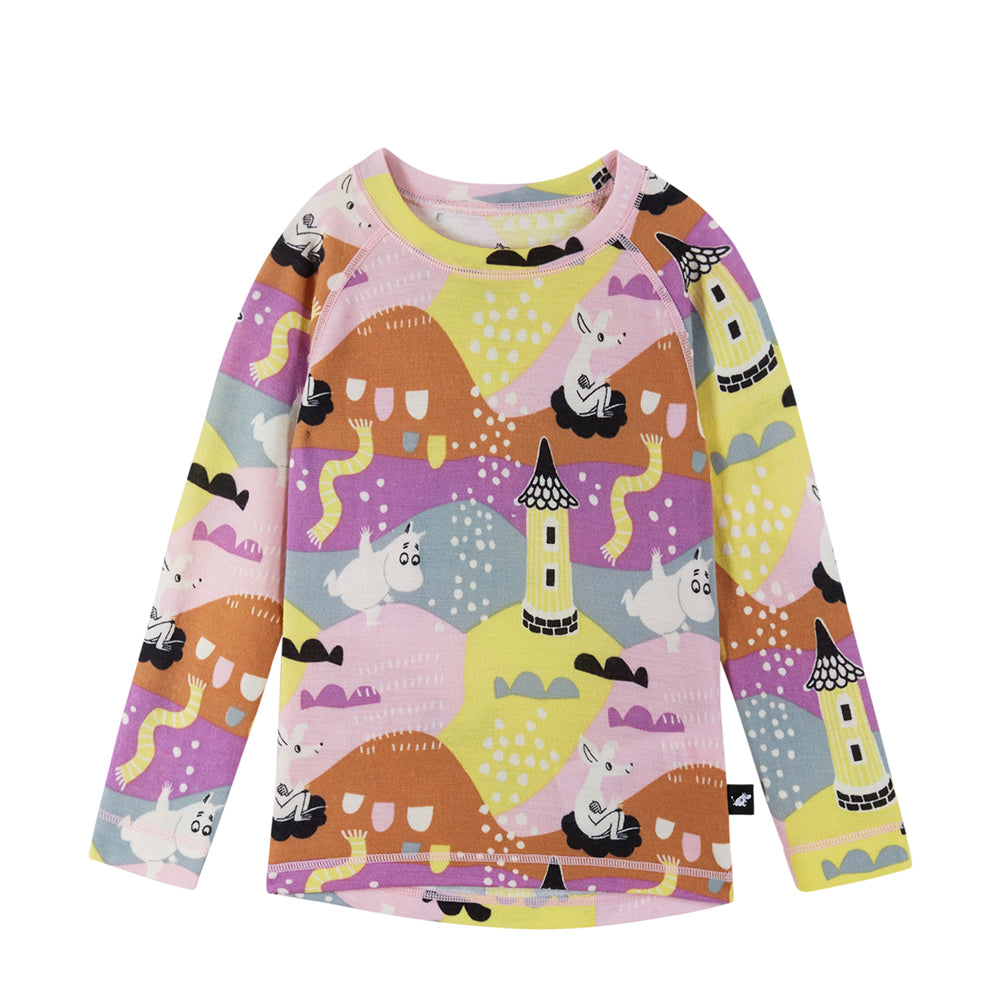 Reima Baby & Kids Moomin Trivsam Merino Thermals (Pale Rose)