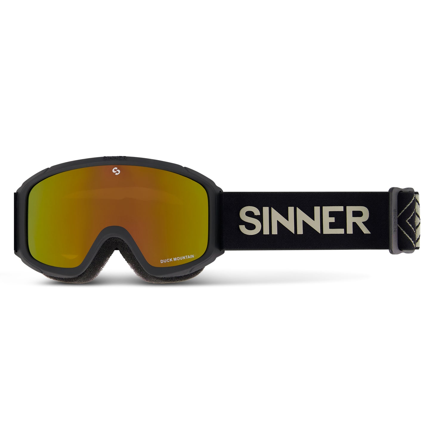 Sinner Duck Mountain Kids Ski Goggles 4 - 10 yrs (Black Mirror)