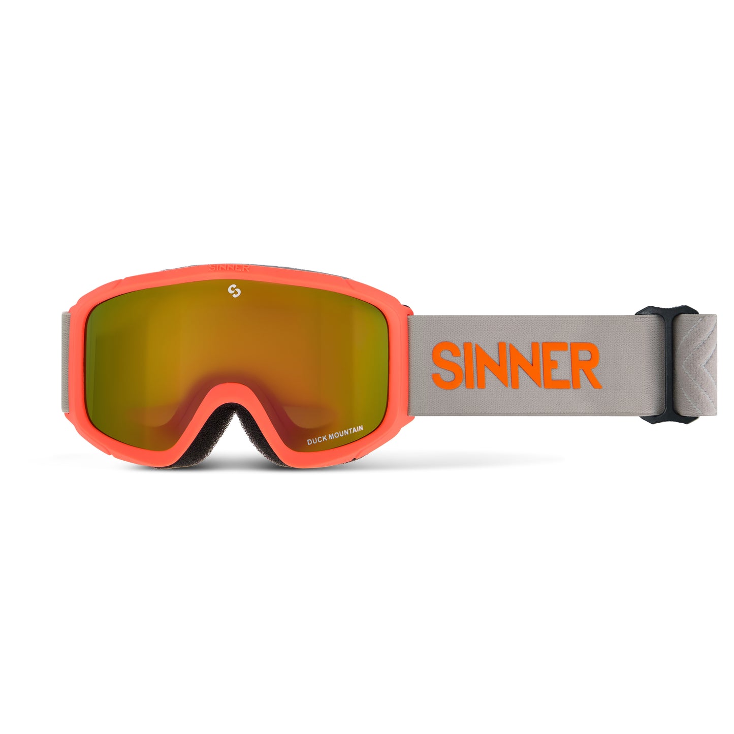 Sinner Duck Mountain Kids Ski Goggles 4 - 10 yrs (Orange)