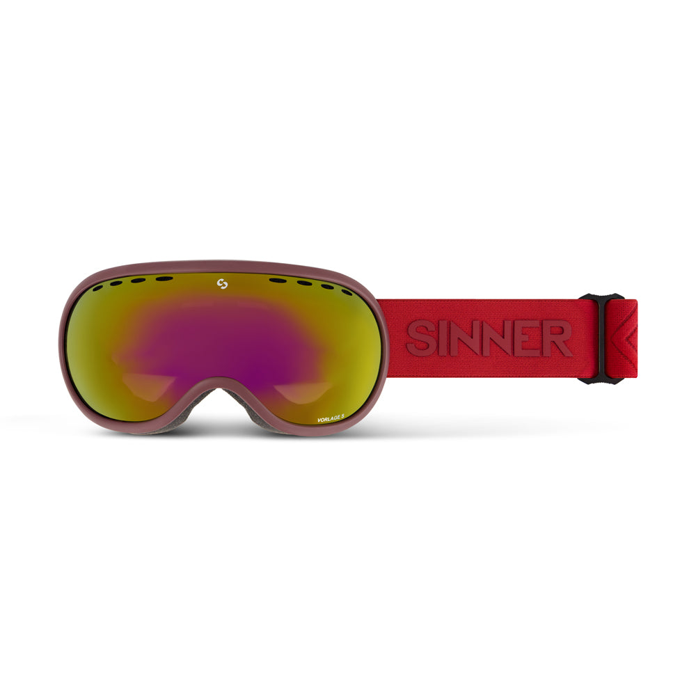 Sinner Vorlage S Youth Ski Goggles 10 yrs + (Burgundy)