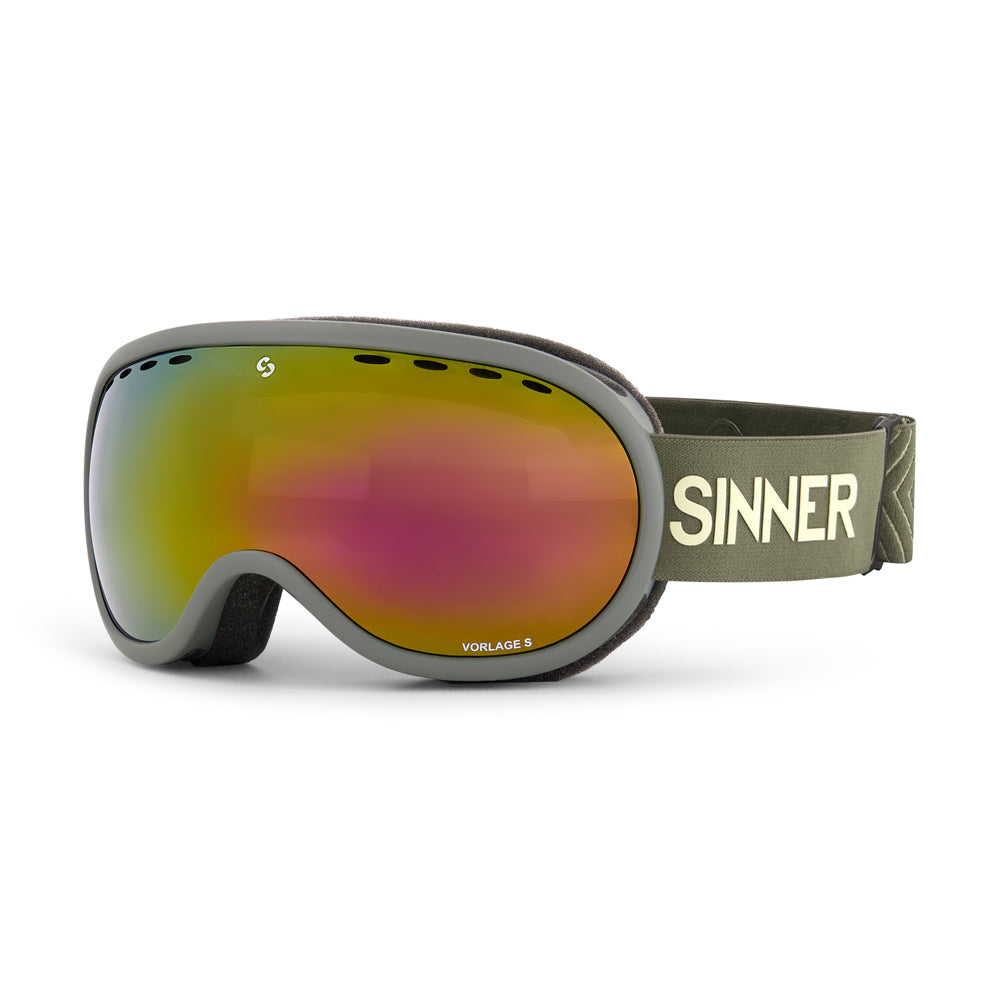 Sinner Vorlage S Youth Ski Goggles 10 yrs + (Moss Green)