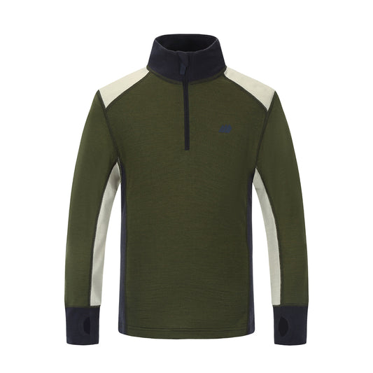 Skogstad Boys Jostedal Merino Wool Thermal Top (Ivy Green)