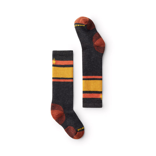 Smartwool Kids Wintersport Ski Socks (Charcoal Stripe)