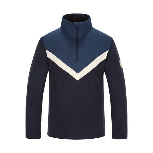 Skogstad Boys Gausta Merino Wool Jumper (Dark Denim)