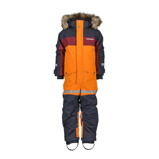 Didriksons Bjarven Kids Ski Coverall (Orange Jam)