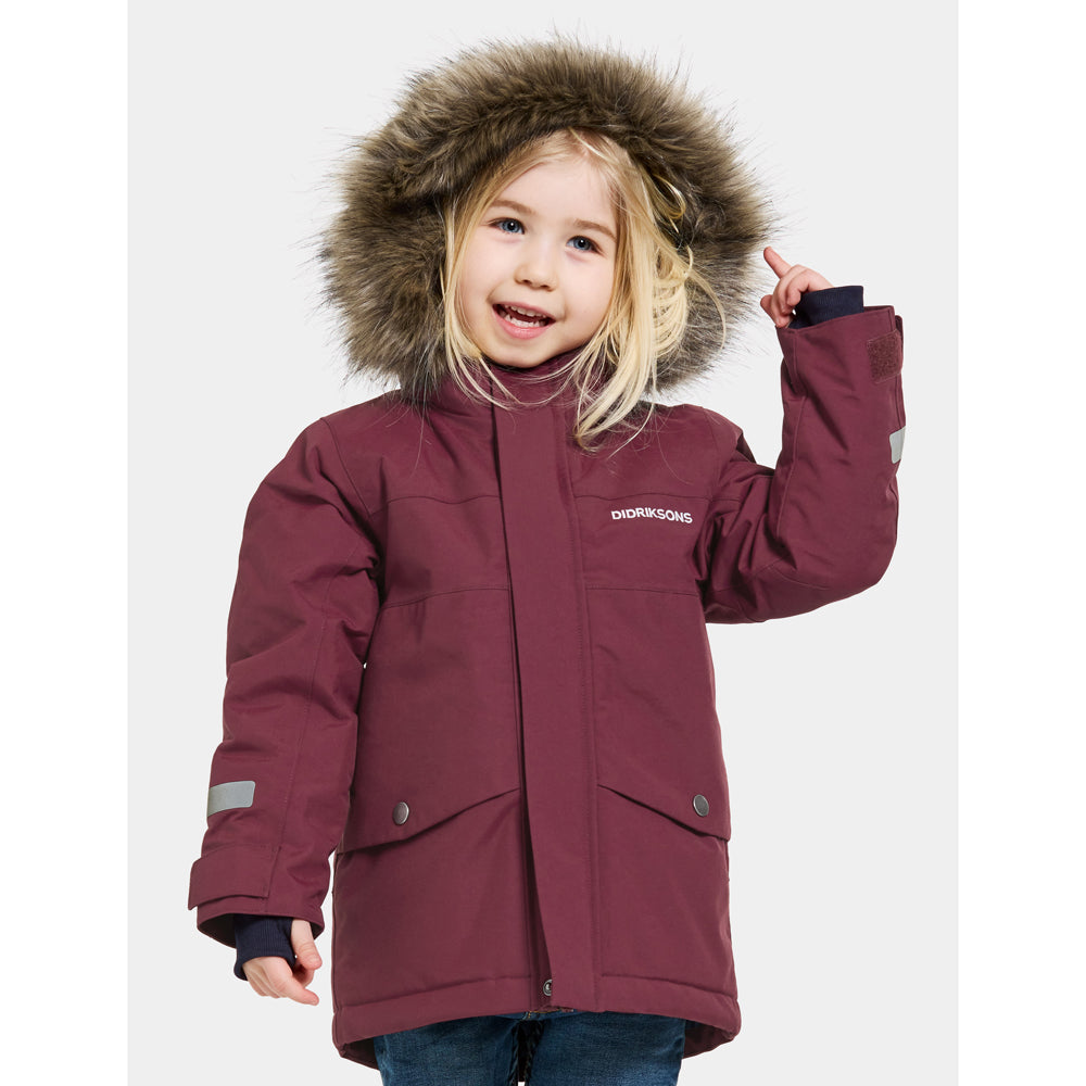 Didriksons Bjärven Kids Parka (Rusty Wine)