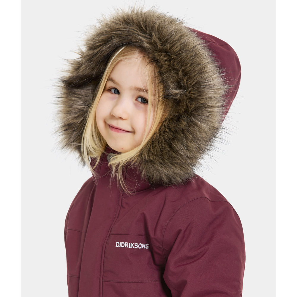 Didriksons Bjärven Kids Parka (Rusty Wine)