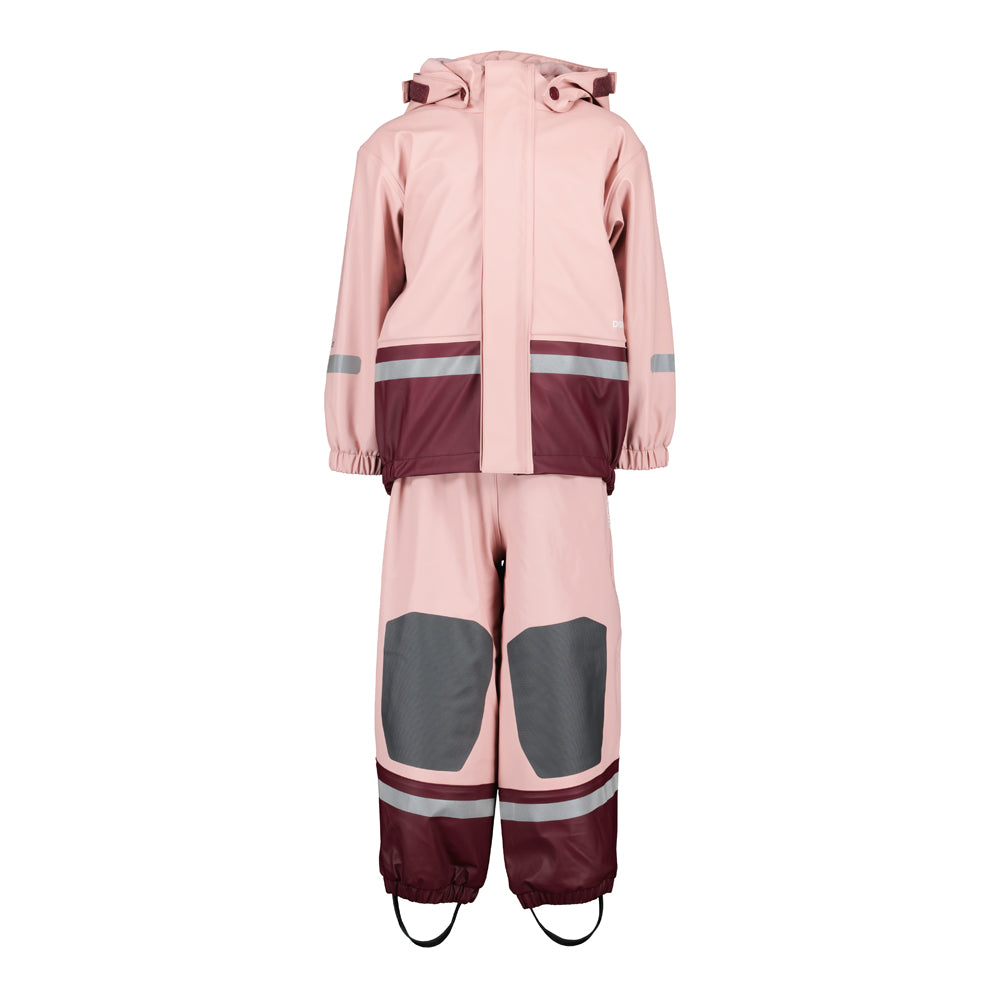 Didriksons Boardman Kids waterproof and insulated Jacket and Dungarees set in pink