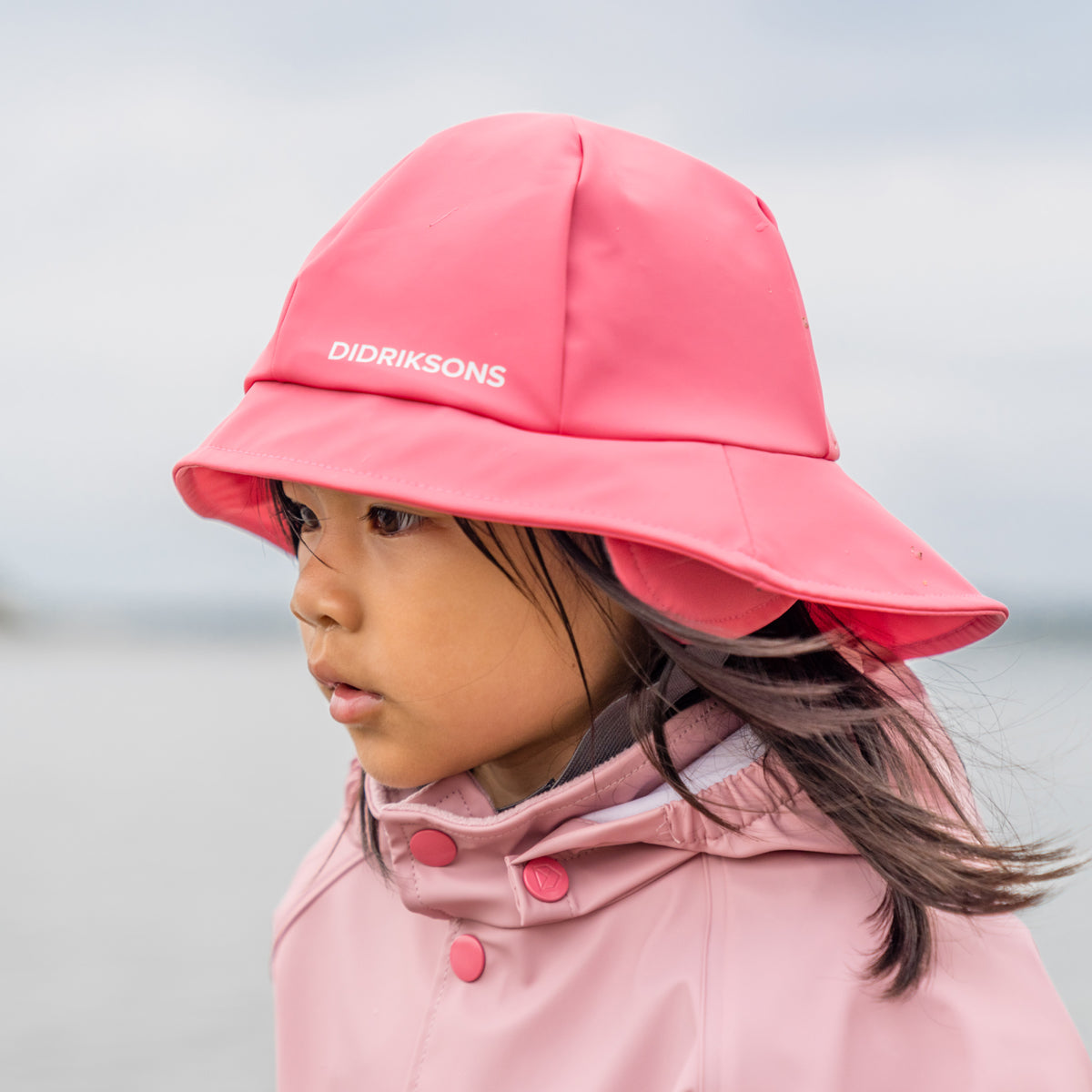 Didriksons Kids Southwest PU Rain Hat (Dusty Azalea)