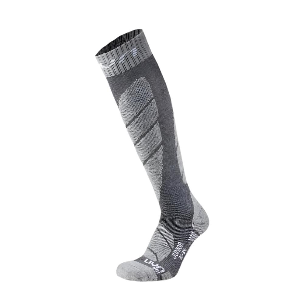 UYN kids technical ski socks in grey