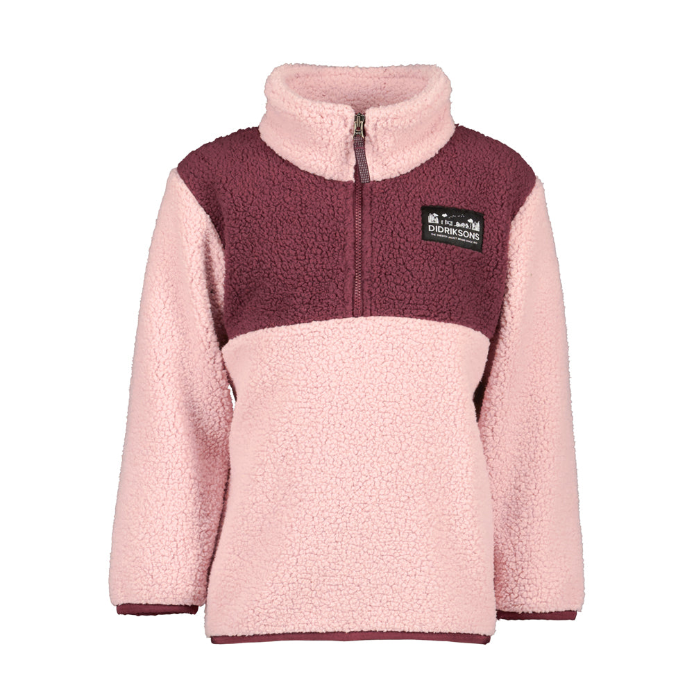 Didriksons Kids Gosig Half Zip Fleece (Dust Pink)