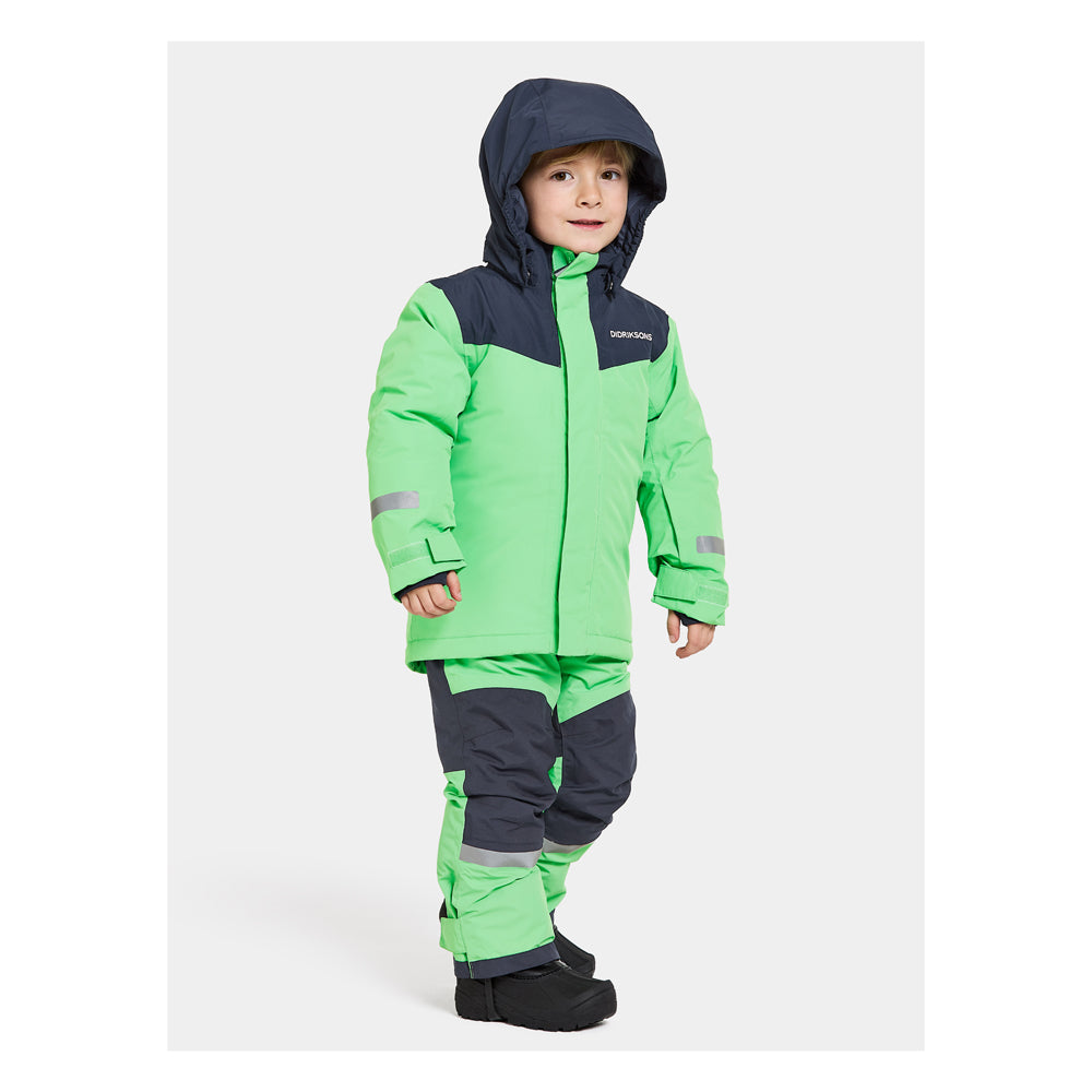 Didriksons Skare Kids Waterproof Insulated Ski Set (Dusty Lime)