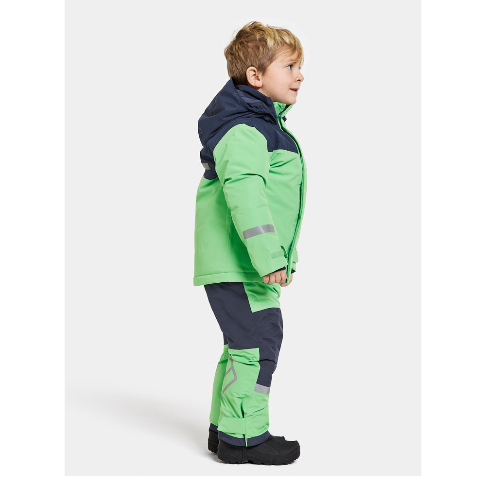 Didriksons Skare Kids Waterproof Insulated Ski Set (Dusty Lime)