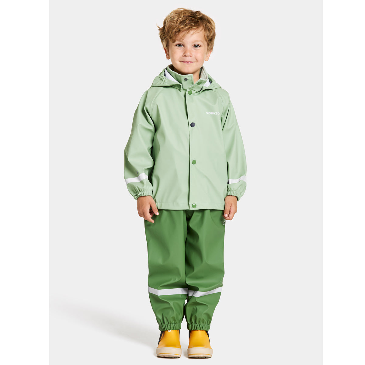 Didriksons Kids Waterproof Slaskeman Sets (Light Algae Green)