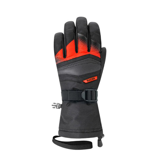 Racer Venom Kids Ski Gloves (Black Red)